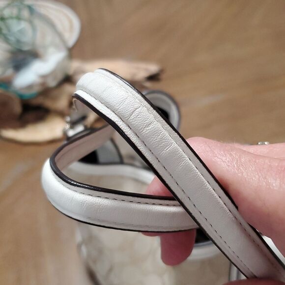 Coach Edie 31 Leather & Siganture Jacquard Print Shoulder Bag, EXCELLENT CONDIT - Picture 7 of 16